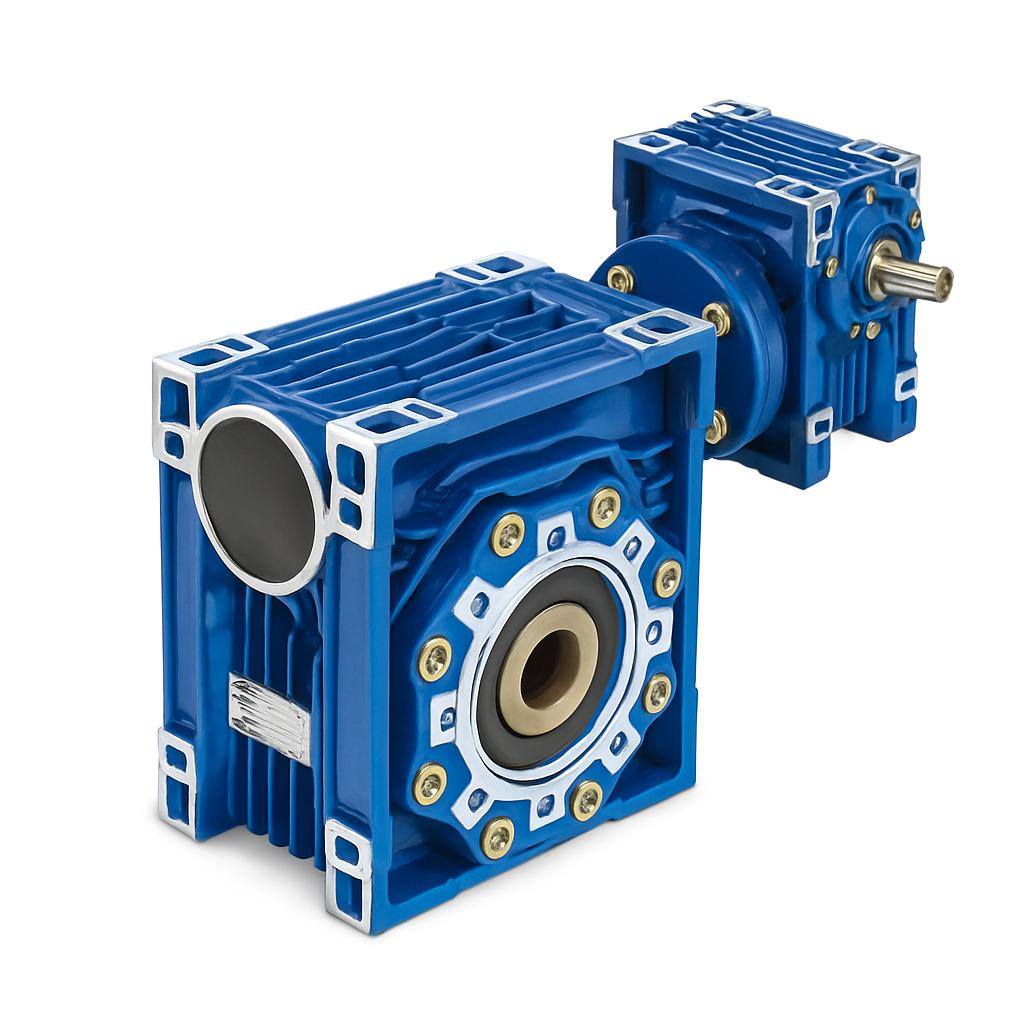 TDNMRV + TDMRV dual worm gear reducer — compact two-stage gearbox for heavy-duty industrial and automation applications.